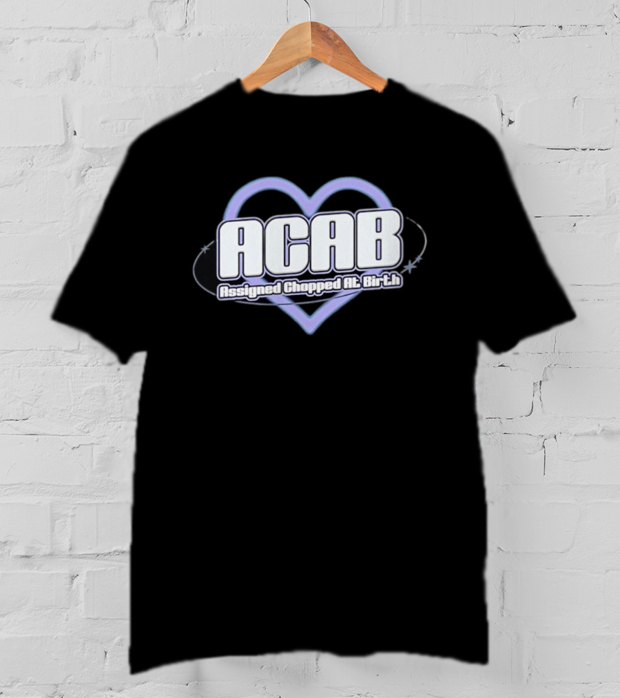 ACAB Assigned Chopped At Birth Heart Y2K Aesthetic T-Shirt