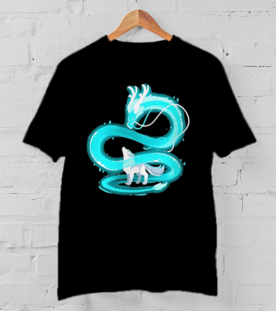 Esprit De La Lune Dragon And Wolf T-Shirt