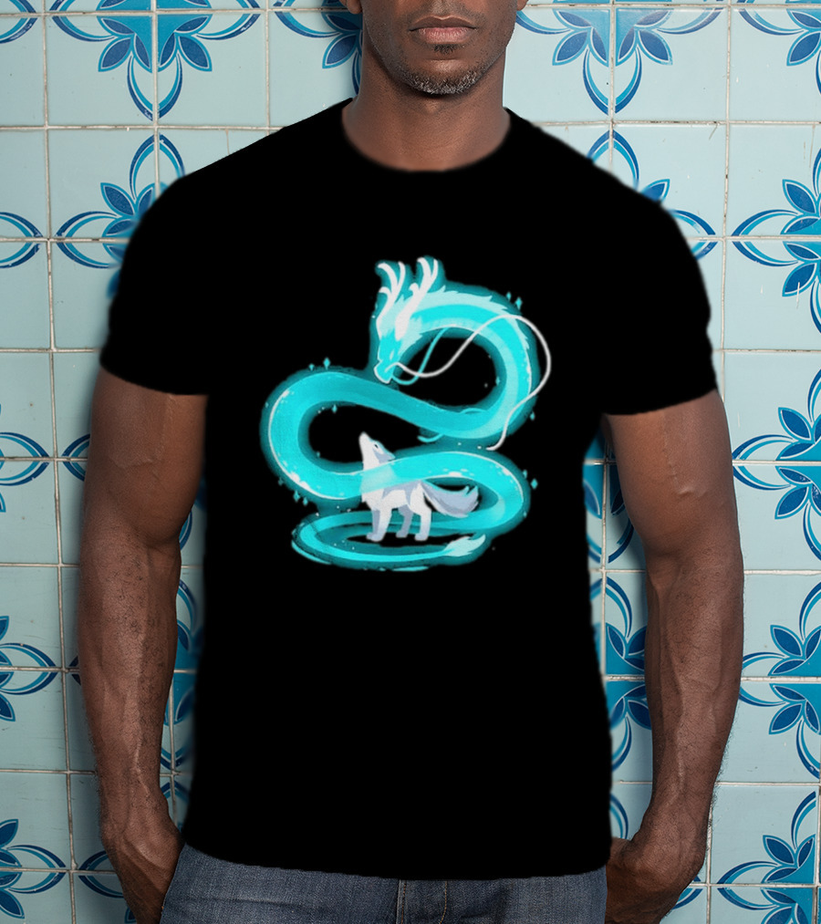 Esprit De La Lune Dragon And Wolf T-Shirt