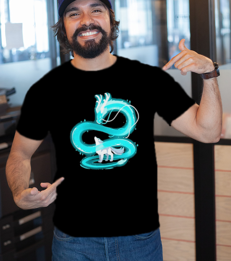 Esprit De La Lune Dragon And Wolf T-Shirt