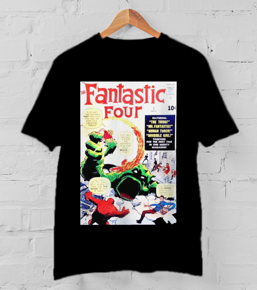 Fantastic Four #1 Nov 1961 Marvel Comics The Thing Mr. Fantastic Human Torch Invisible Girl Classic Cover T-Shirt