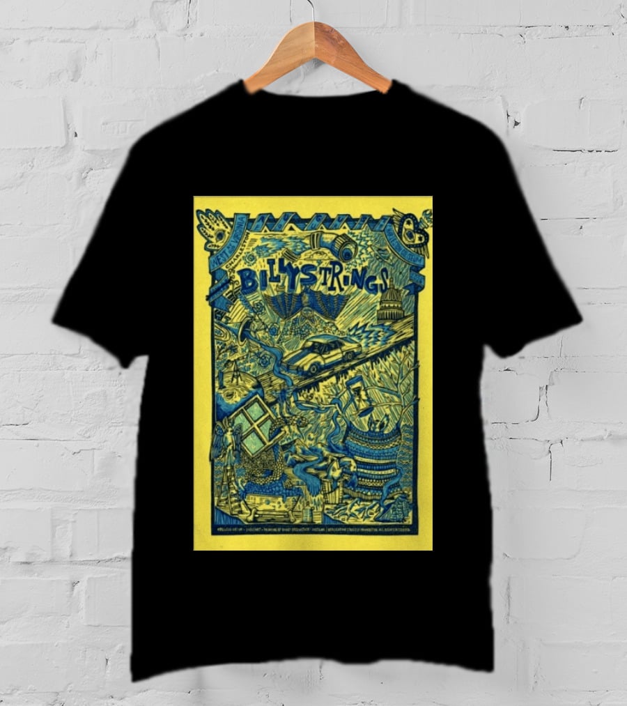 Billy Strings Charleston WV Aug 4 2026 Tour Concert Car Mountains Capitol Building T-Shirt