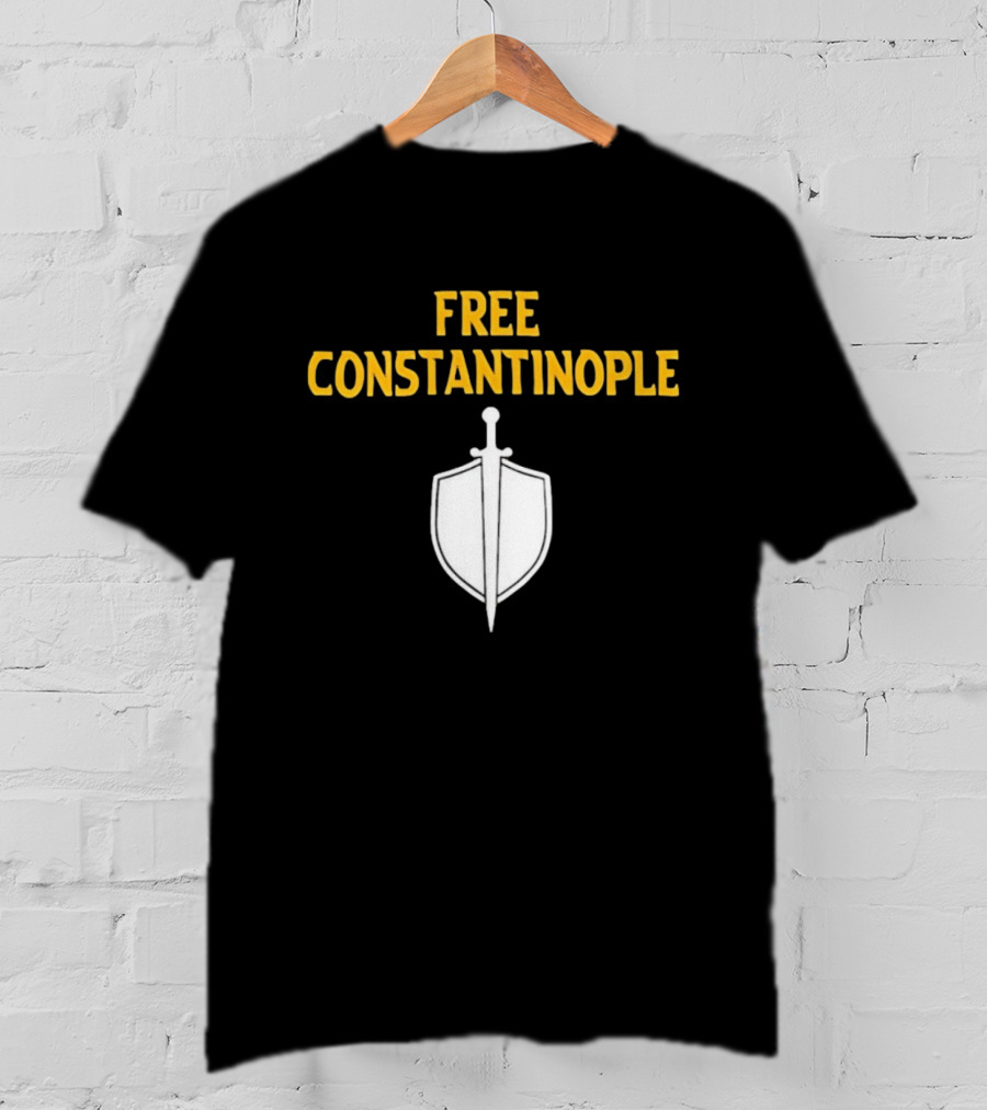 Free Constantinople Byzantine Sword Shield T-Shirt