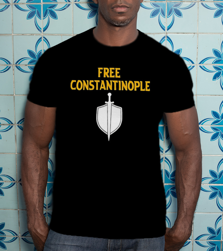 Free Constantinople Byzantine Sword Shield T-Shirt