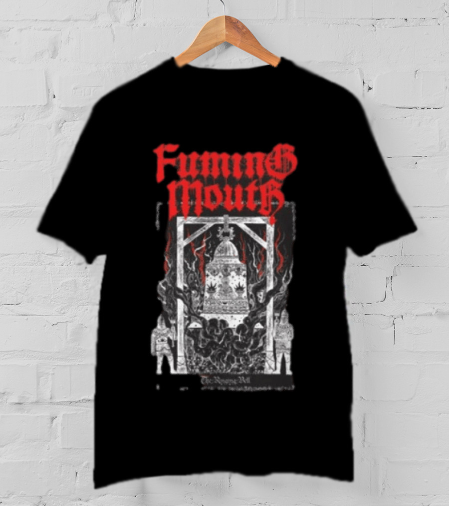 Fuming Mouth Grave Stench Bell Gothic T-Shirt