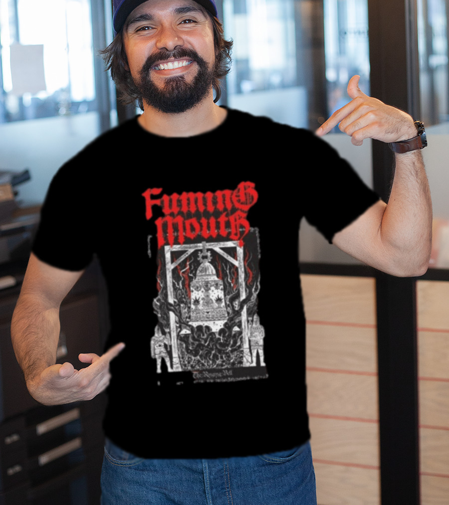 Fuming Mouth Grave Stench Bell Gothic T-Shirt