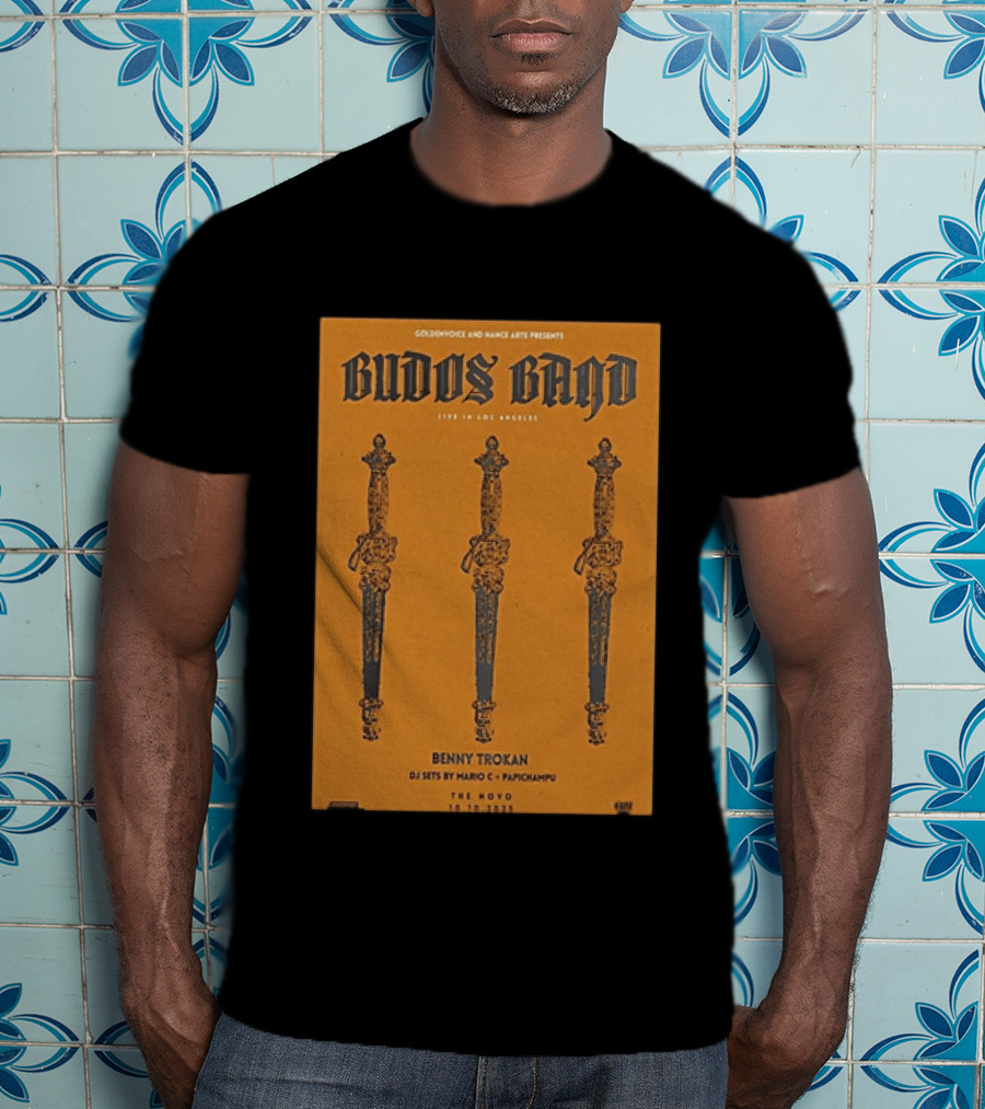 Budos Band Live Los Angeles The Novo October 10 2025 Benny Trokan Mario C Pachyman T-Shirt