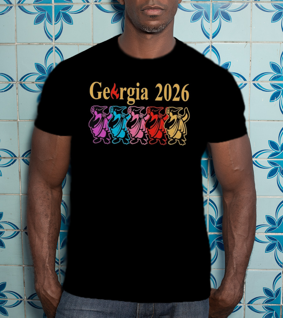 Georgia 2026 Colorful Penguin Lineup T-Shirt