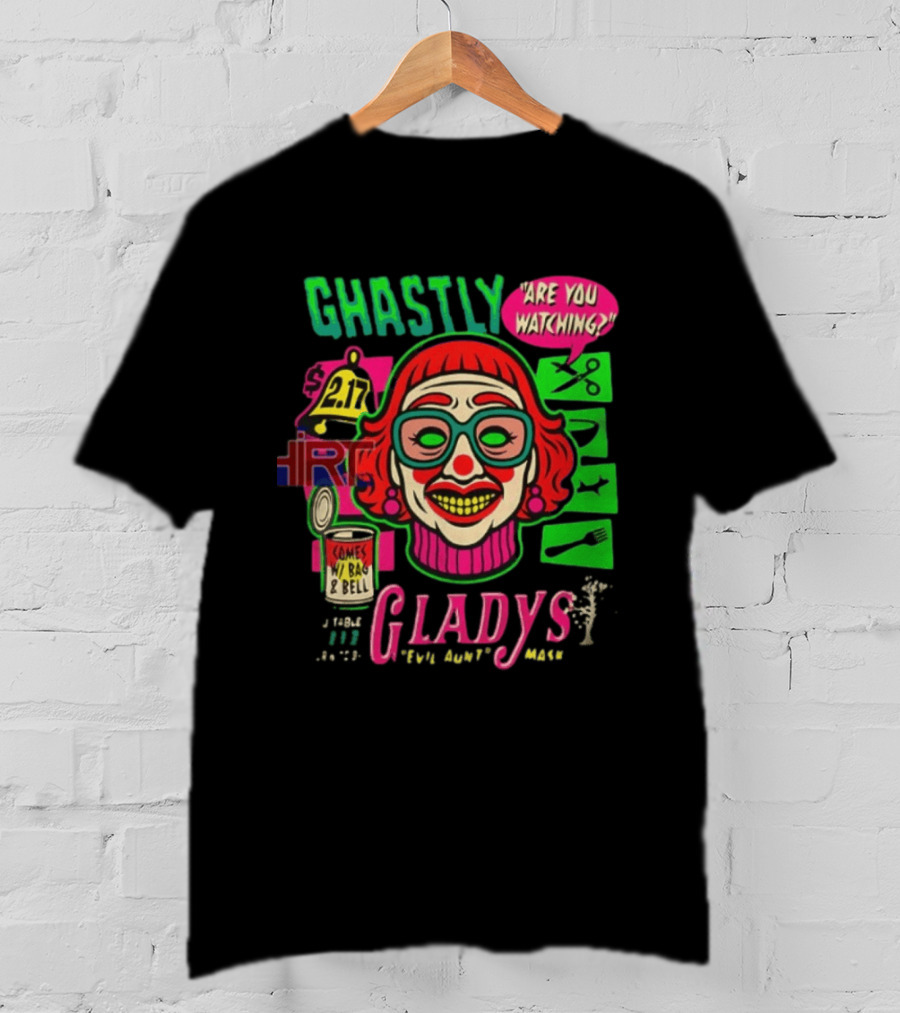 Ghastly Gladys Are You Ing Retro Clown Vintage Pop T-Shirt