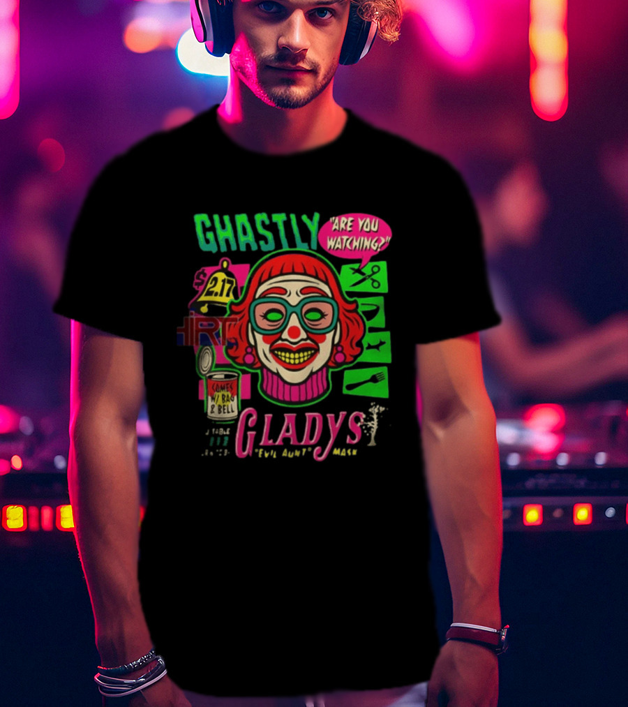 Ghastly Gladys Are You Ing Retro Clown Vintage Pop T-Shirt