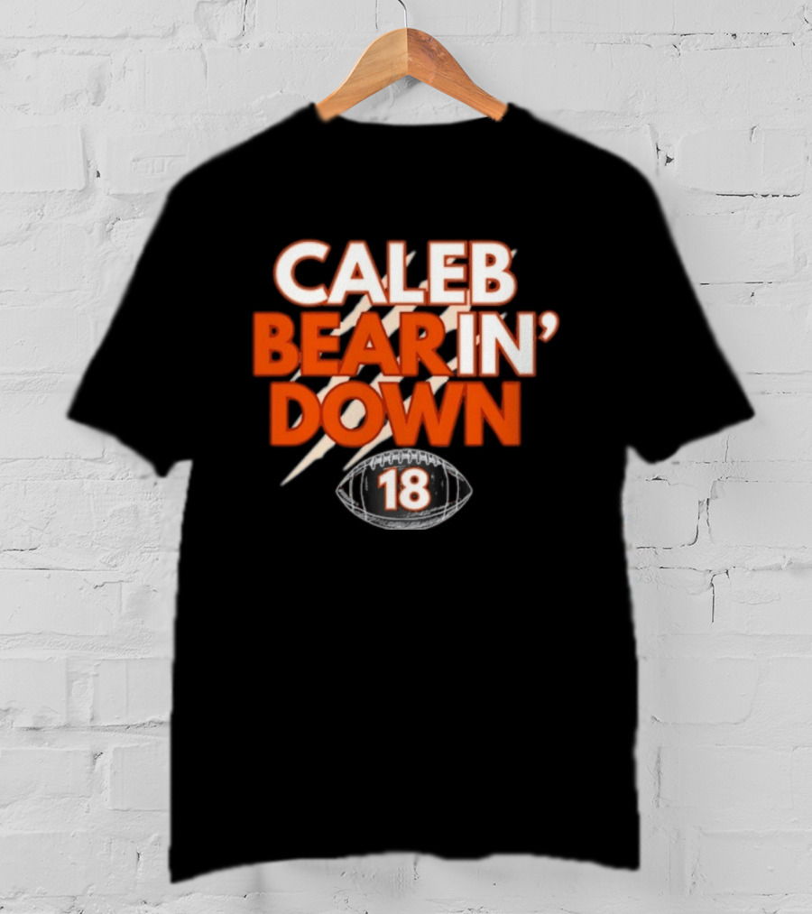Caleb Bear In Down 18 Football Scratch Marks T-Shirt