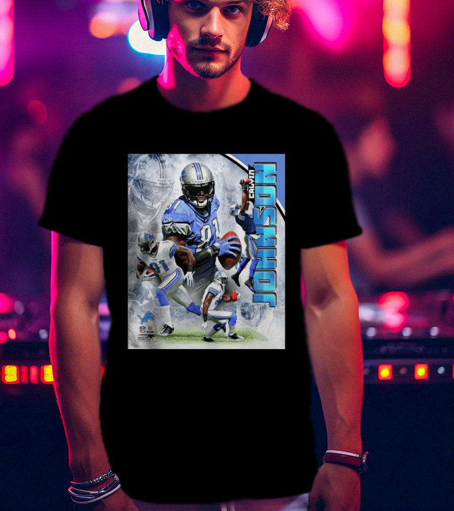 Calvin Johnson Detroit Lions NFL Football Superstar T-Shirt