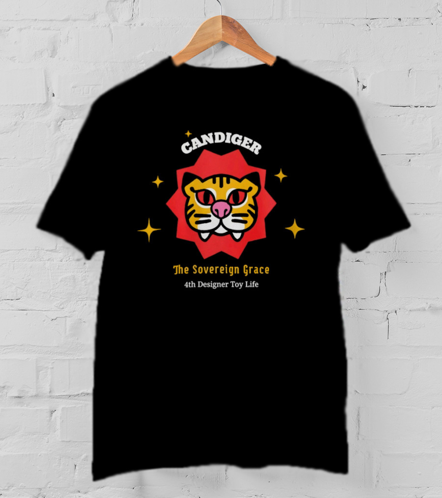 Candiger Sovereign Grace 4th Designer Toy Life Tiger Face T-Shirt