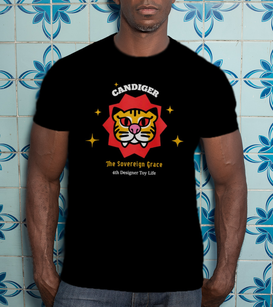 Candiger Sovereign Grace 4th Designer Toy Life Tiger Face T-Shirt