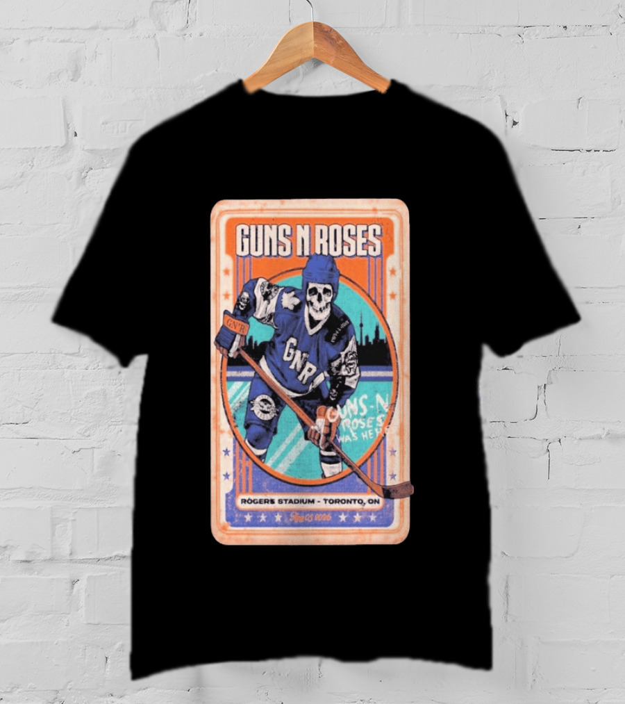 Guns N Roses Rogers Stadium Toronto ON 08 05 2026 Hockey Skeleton T-Shirt