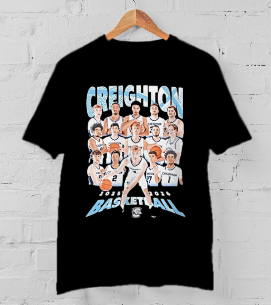 Creighton 2026 Basketball Team Players Roster T-Shirt