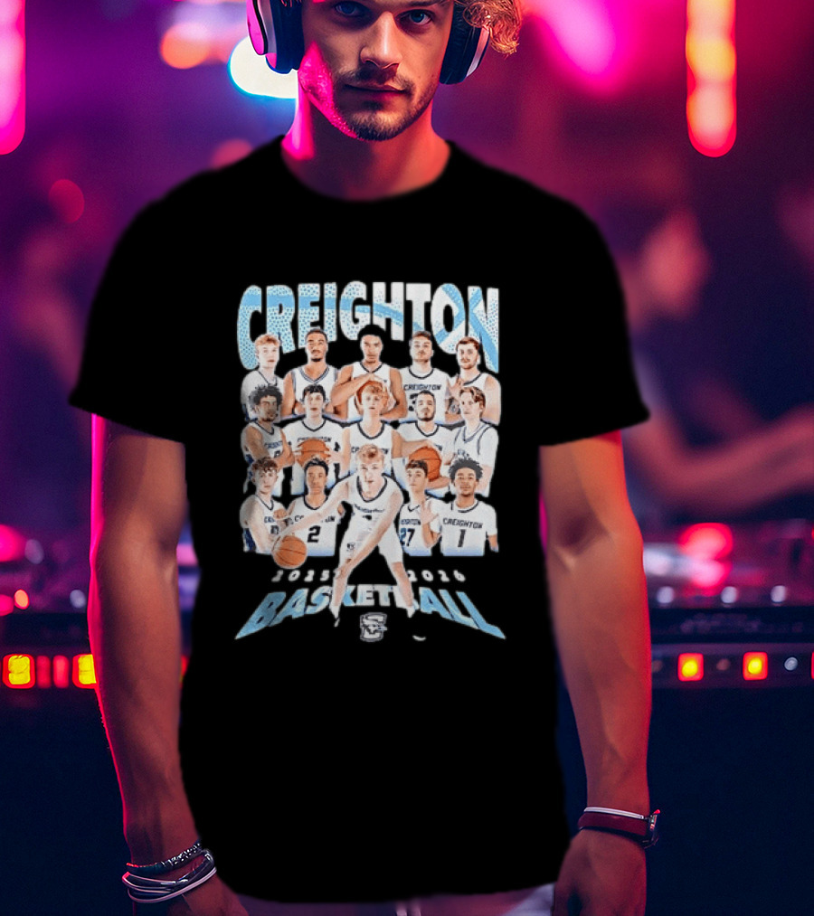 Creighton 2026 Basketball Team Players Roster T-Shirt