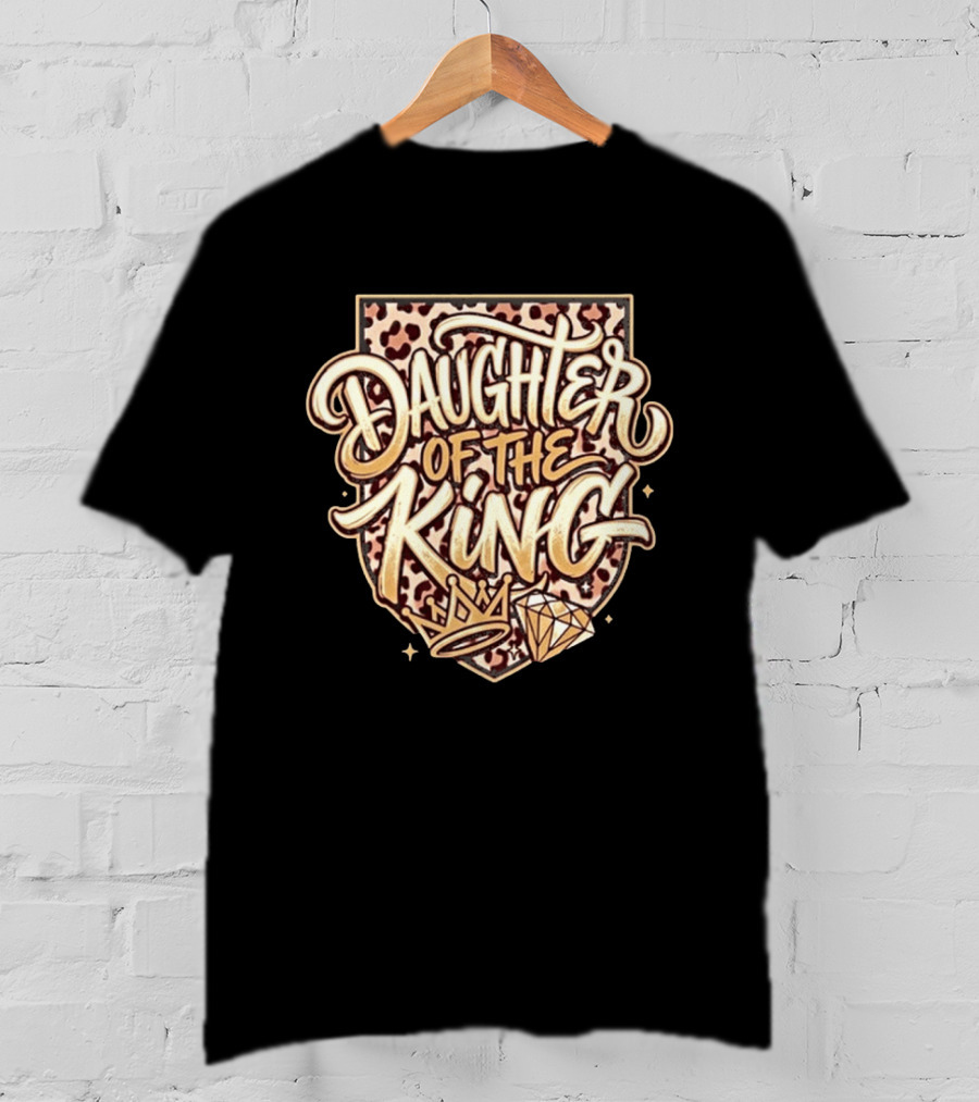 Daughter Of The King Leopard Crown Diamond T-Shirt