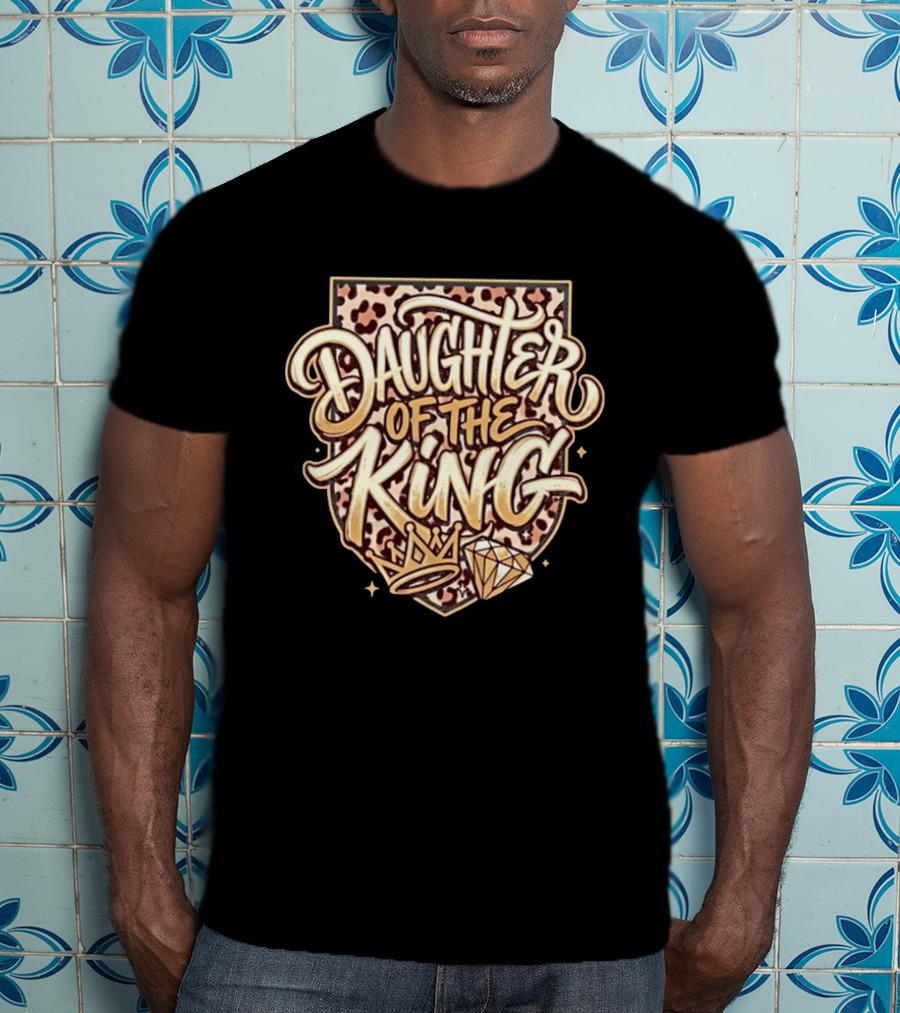 Daughter Of The King Leopard Crown Diamond T-Shirt