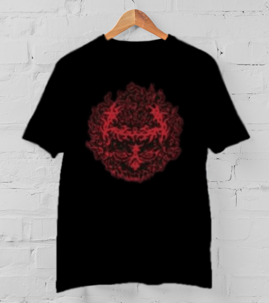 Daze Store Bloodshed Skull Red Floral Skull T-Shirt