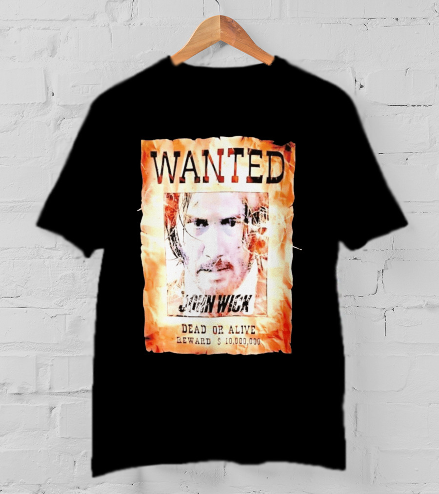 Wanted John Wick Dead Or Alive Reward 10 Million Dollars T-Shirt