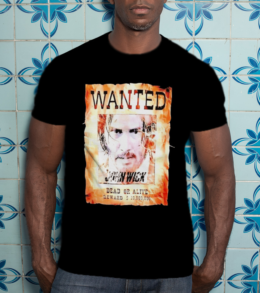 Wanted John Wick Dead Or Alive Reward 10 Million Dollars T-Shirt