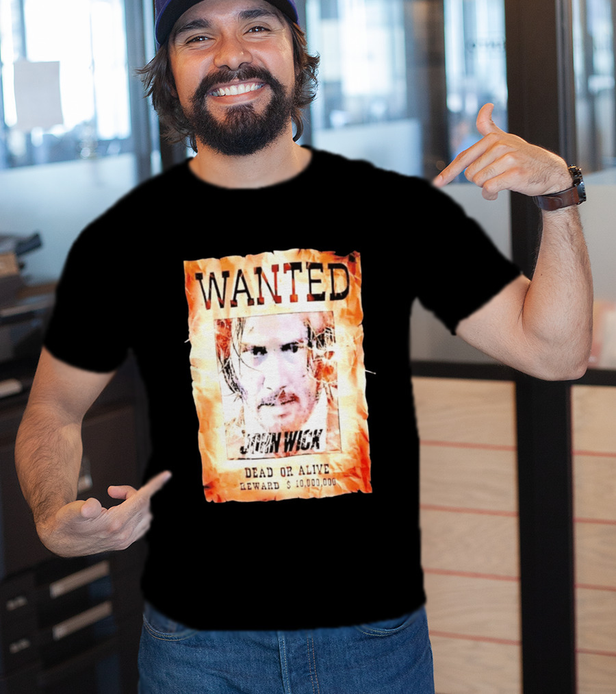 Wanted John Wick Dead Or Alive Reward 10 Million Dollars T-Shirt