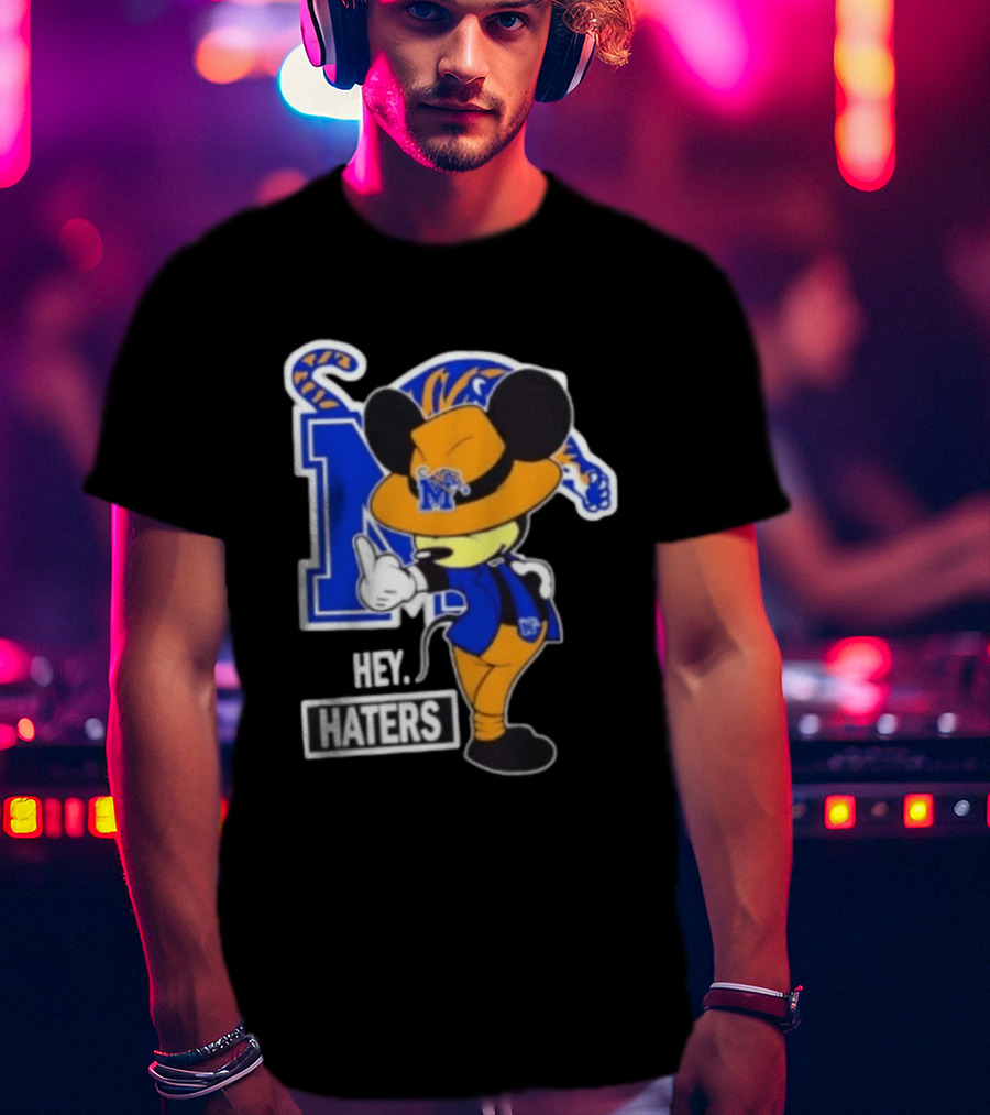 Mickey Hey Haters Memphis Tigers Football Fan T-Shirt