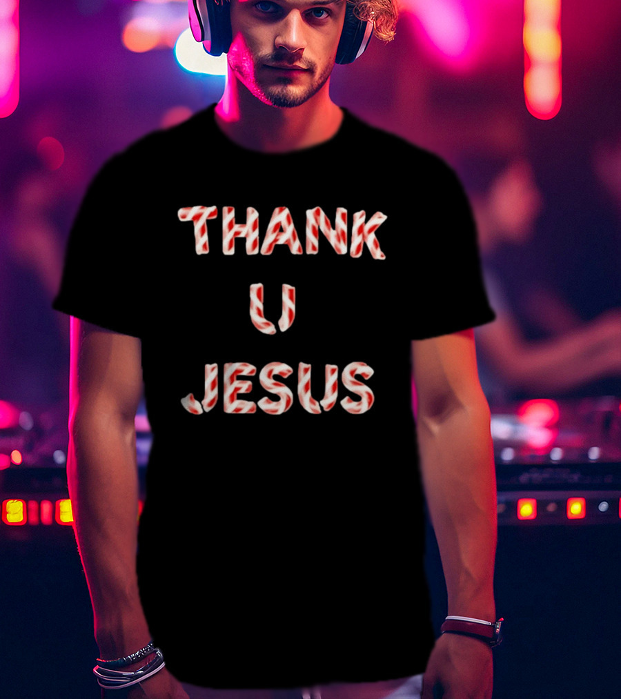 Original Daydrian Harding Thank U Jesus Candy Cane T-Shirt