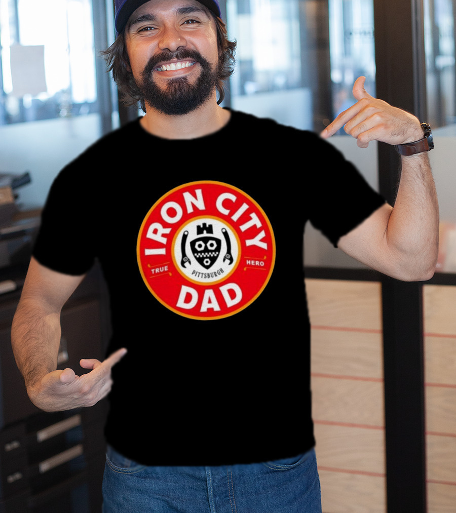 Iron City Dad Pittsburgh True Hero Circle T-Shirt