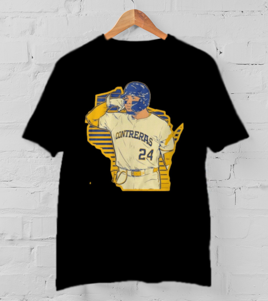 William Contreras Number 24 Milwaukee Baseball Player Original T-Shirt