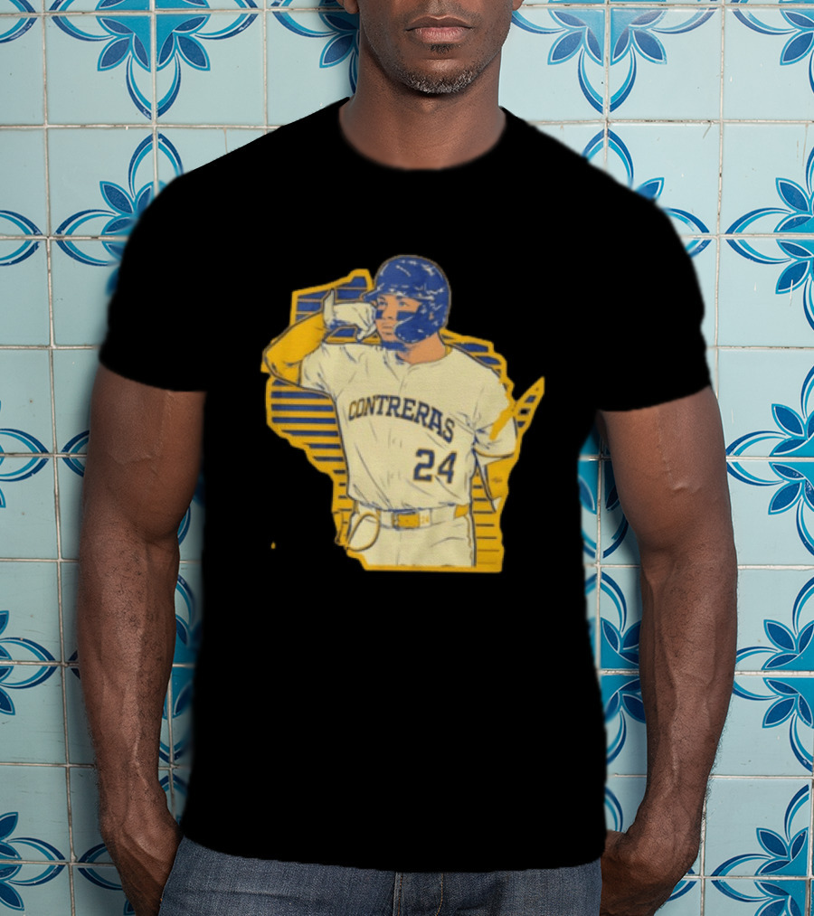 William Contreras Number 24 Milwaukee Baseball Player Original T-Shirt