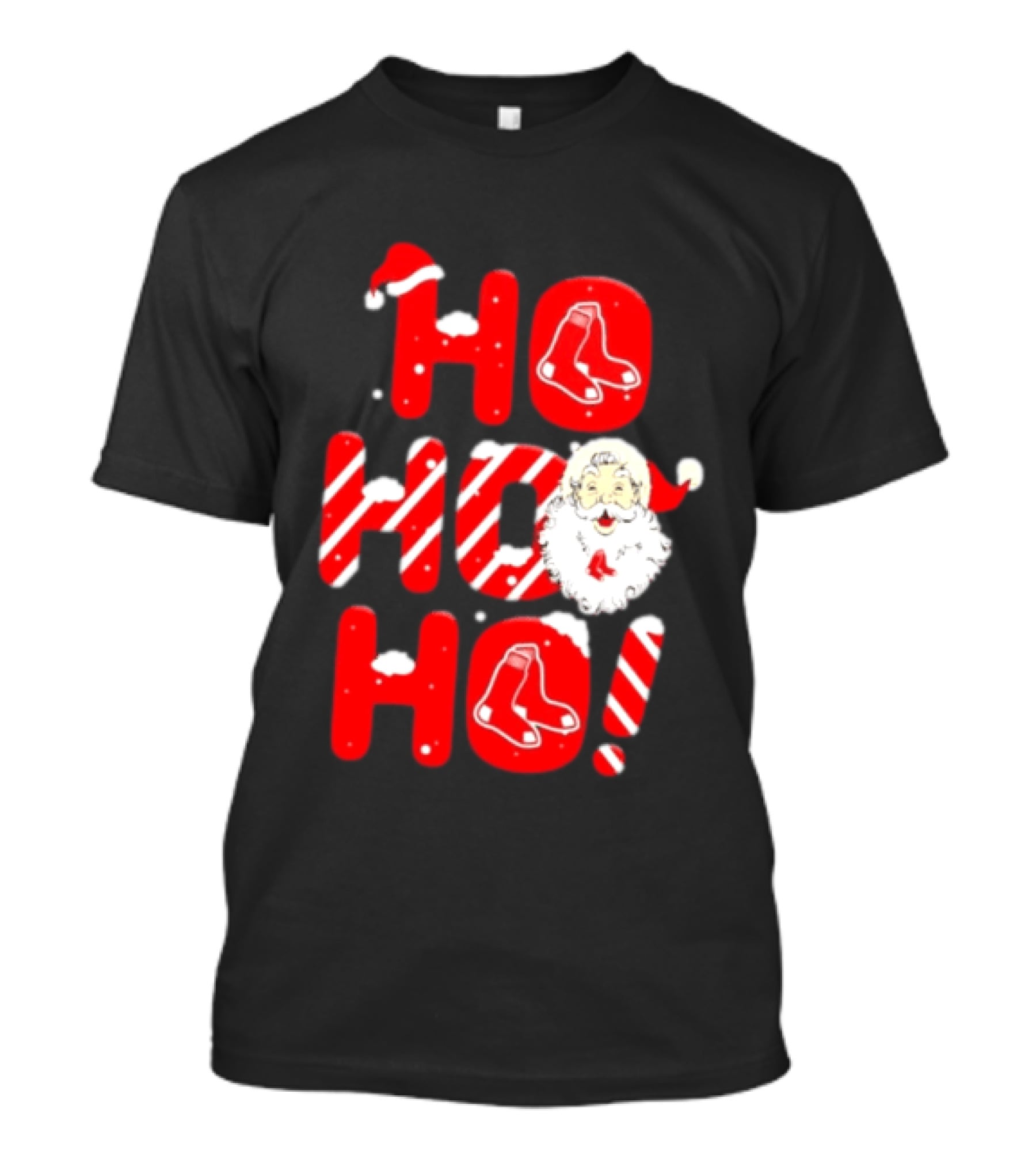 Boston Red Sox Santa Claus Ho Ho Ho Merry Christmas T-Shirt