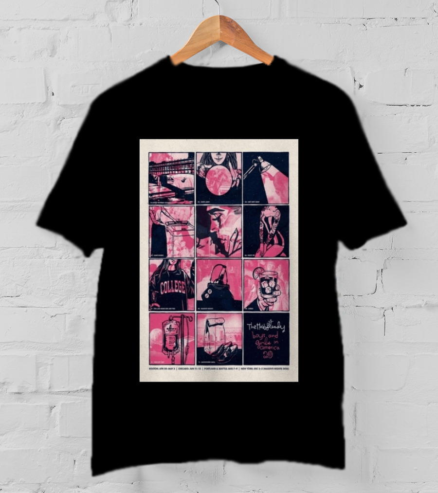 The Hold Steady Boys And Girls In America Tour 2026 Boston Chicago Portland Seattle New York T-Shirt