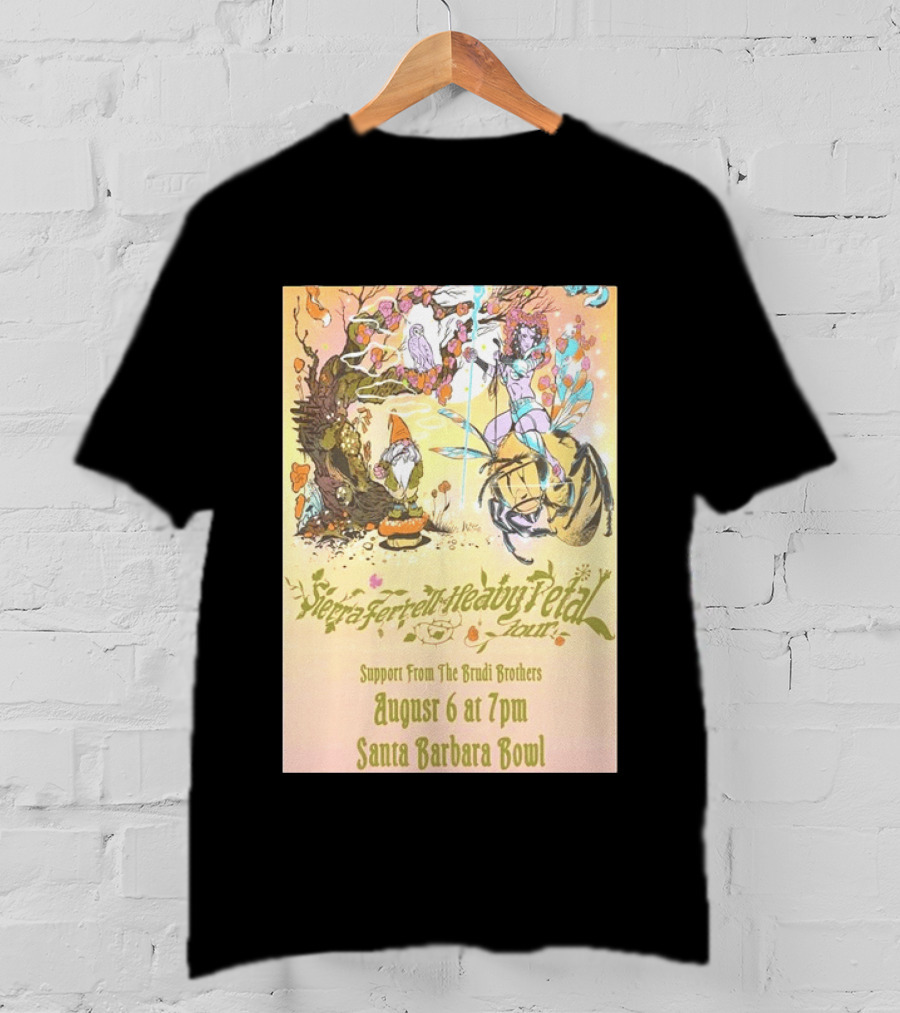Sierra Ferrell Heavy Petal Tour Brudi Brothers Support August 6 Santa Barbara Bowl T-Shirt