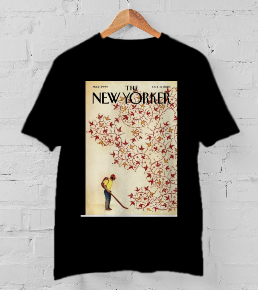 The New Yorker October 13 2025 Brian Stauffer Winds Of Change Vintage Cover T-Shirt