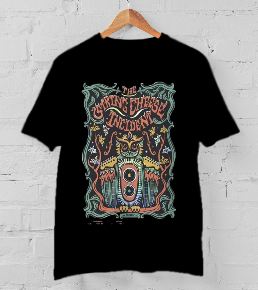The String Cheese Incident Tour 2026 Owl Speaker T-Shirt