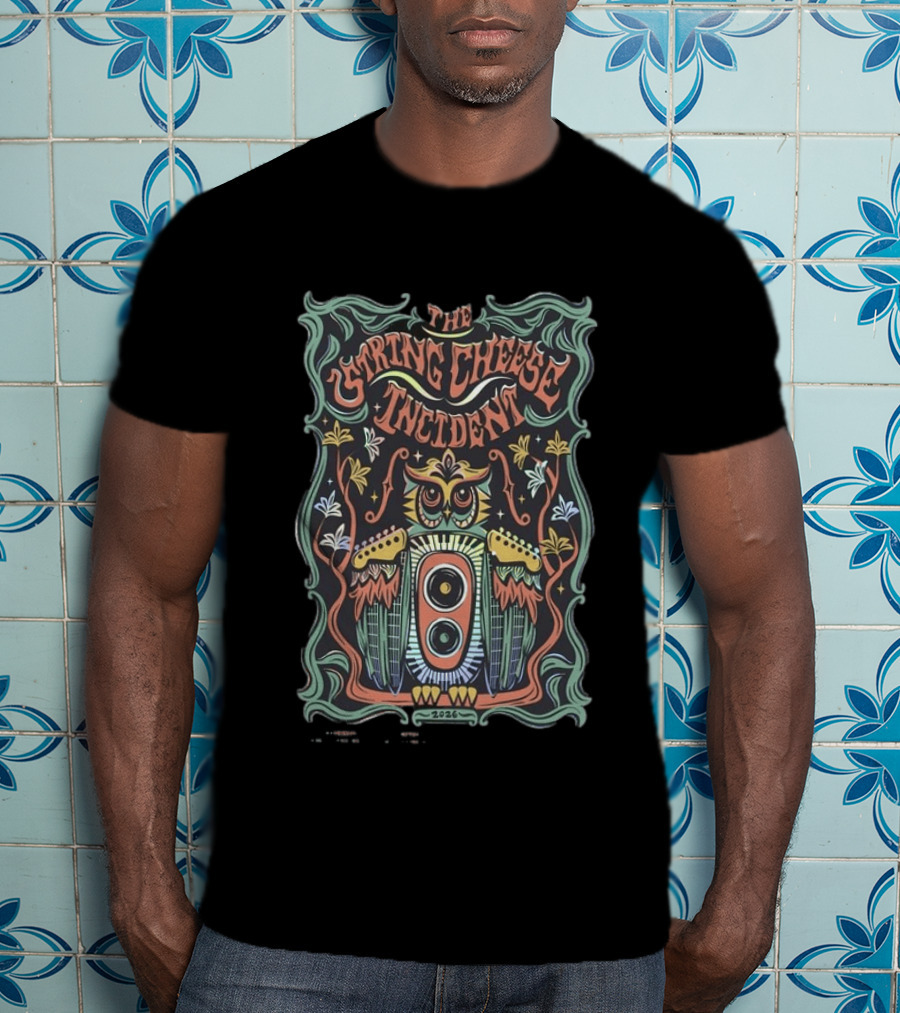 The String Cheese Incident Tour 2026 Owl Speaker T-Shirt