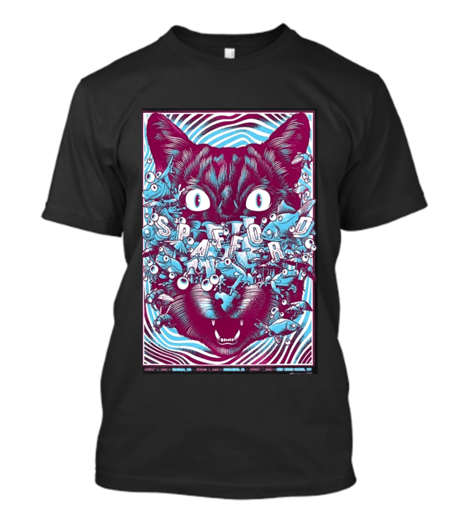 Spafford Richmond Virginia Tour Aug 6 2026 Cat Eyes And Fish T-Shirt