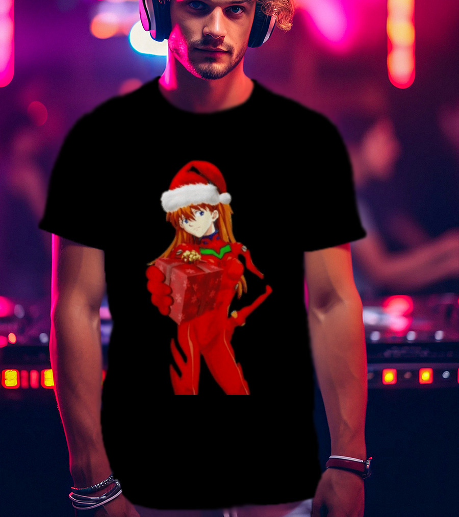 Asuka Christmas Present Neon Genesis Evangelion Anime T-Shirt