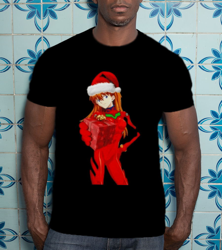 Asuka Christmas Present Neon Genesis Evangelion Anime T-Shirt