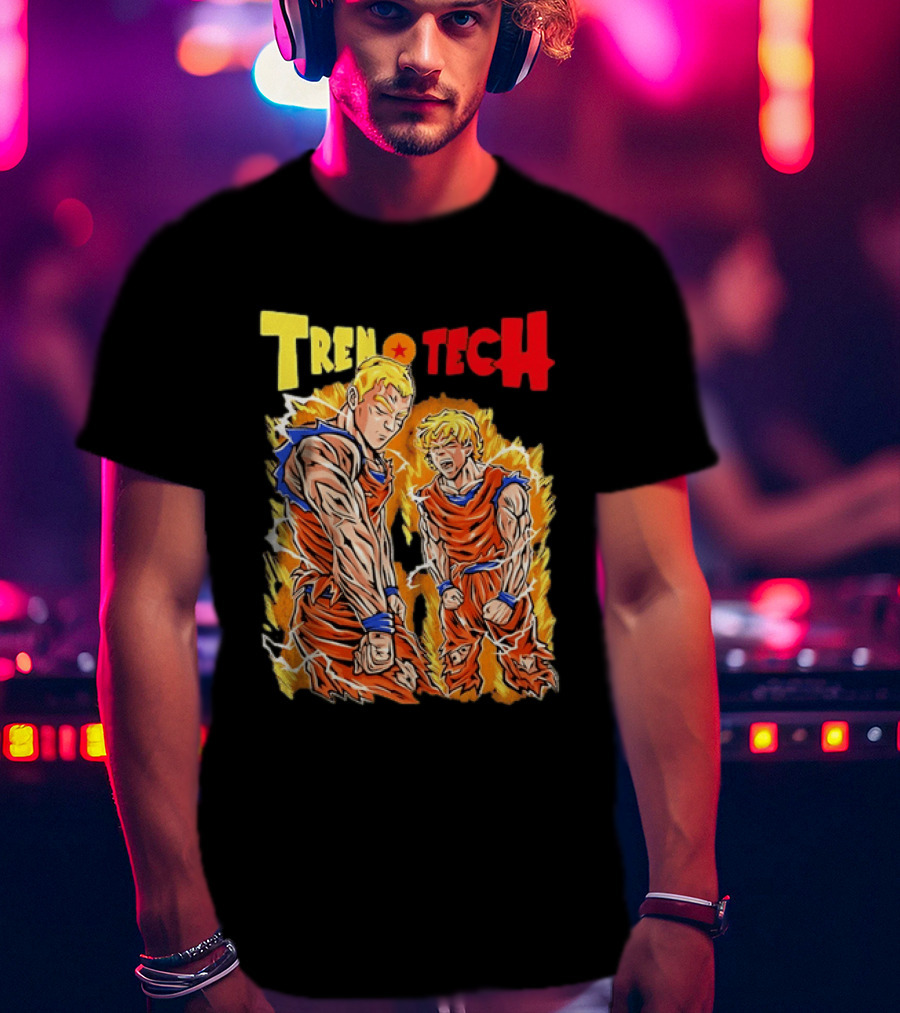 Tren Tech Dragon Ball Z Super Saiyan Goku Transformation Energy Burst T-Shirt