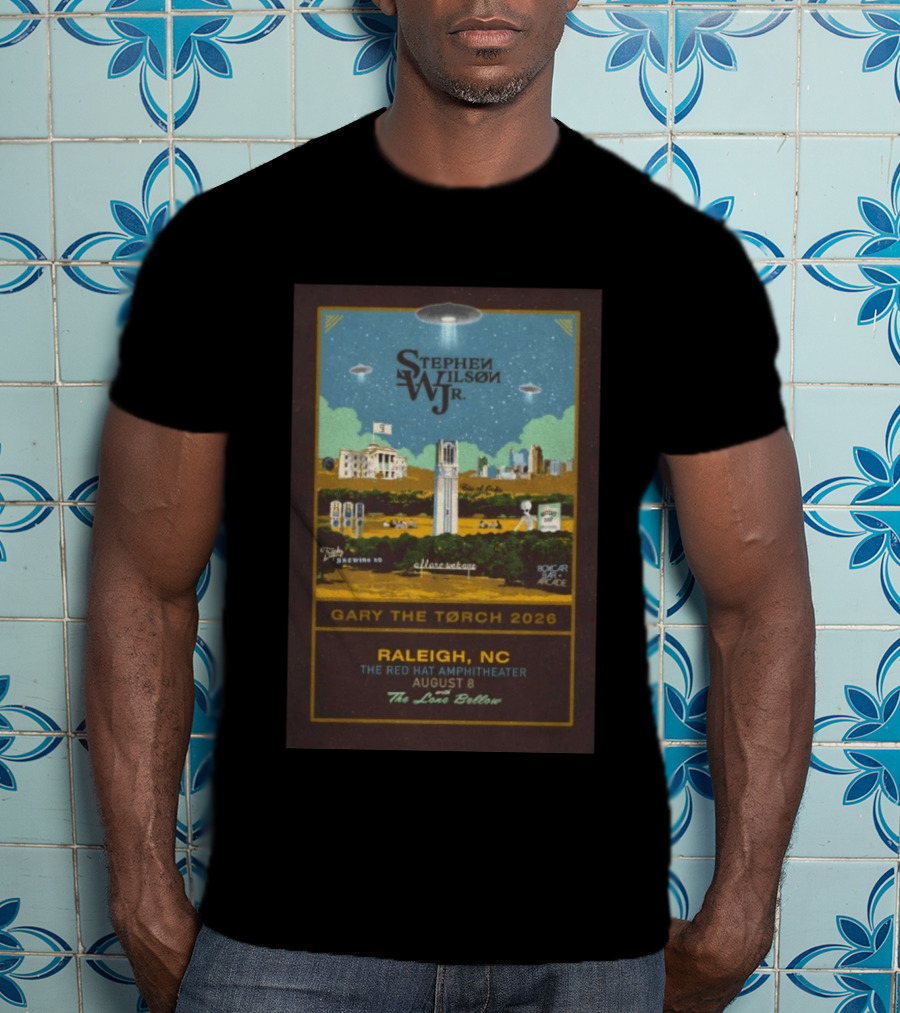Stephen Wilson JR. Gary The Torch 2026 Raleigh NC Red Hat Amphitheater August 8 The Love Below T-Shirt