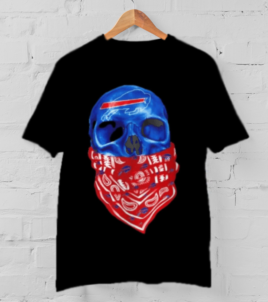 Outlaw Skull Gang Buffalo Bills Bandana Face Covering Trend T-Shirt
