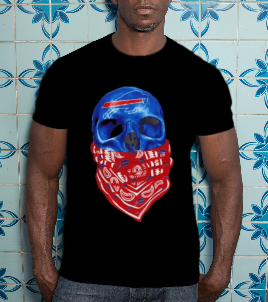Outlaw Skull Gang Buffalo Bills Bandana Face Covering Trend T-Shirt