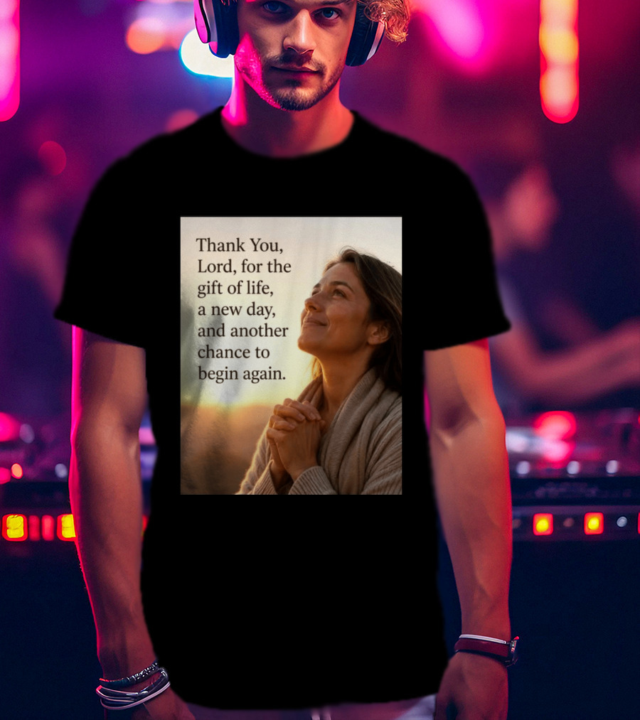 Thank You Lord For The Gift Of Life A New Day And Another Chance To Begin Again T-Shirt