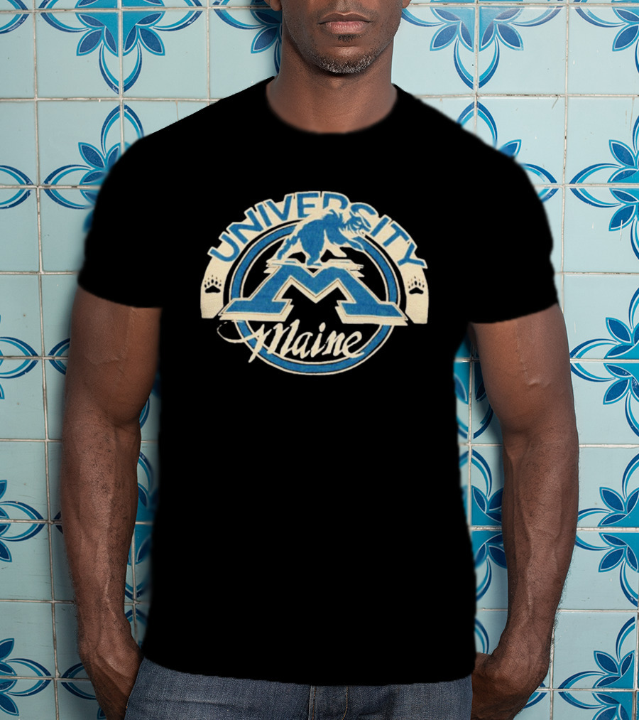 University Of Maine Bear Mascot Circular T-Shirt