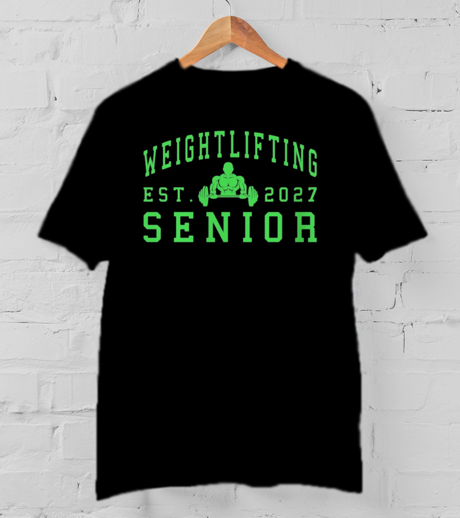 Weightlifting Senior Est 2027 Bodybuilding Gym Essentials T-Shirt