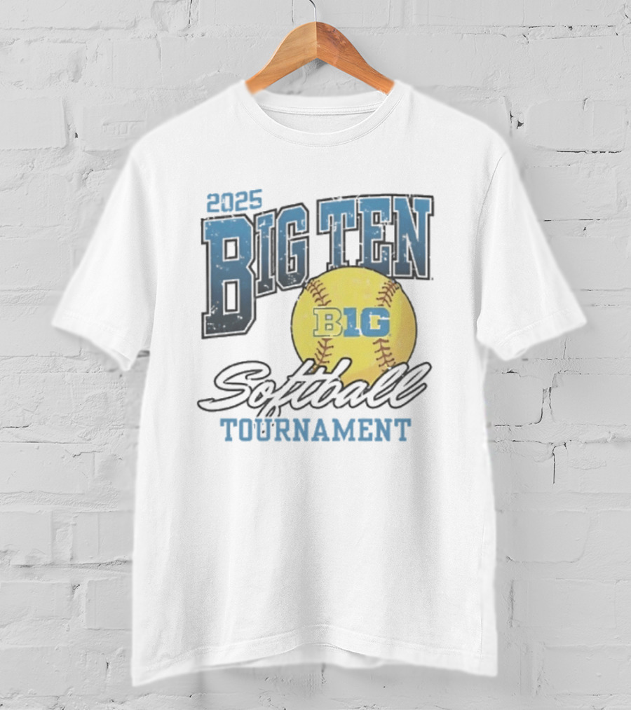 2025 Big Ten Softball Tournament B1G Yellow Softball T-Shirt