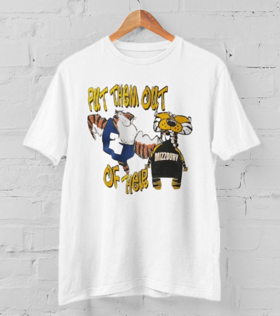 Put Them Out Of Their Mizzoury Auburn Tigers Missouri Tigers T-Shirt